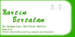 martin bertalan business card